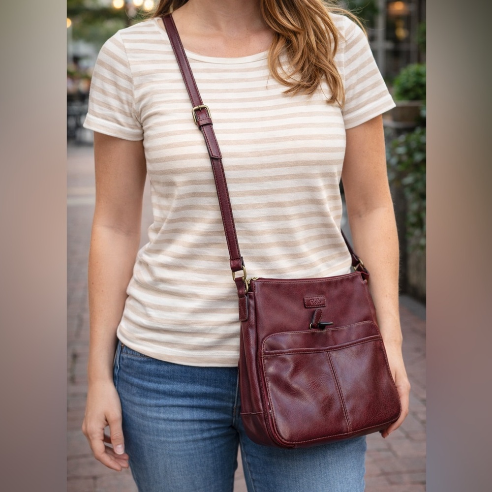 Relic Deep Red Crossbody Bag